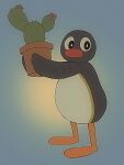 3:4 ambiguous_gender anthro avian biped bird cactus cc-by-nc-sa countershade_torso countershading creative_commons doggie358 flower holding_object penguin pingu plant plant_pot potted_plant solo