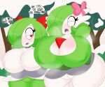 2024 3barts absurd_res big_breasts blush bow_(feature) breasts cleavage clothed clothing collar curvy_figure detailed_background dialogue digital_drawing_(artwork) digital_media_(artwork) dress duo english_text eyelashes eyes_closed female forest gardevoir generation_3_pokemon green_hair hair hair_over_eye hi_res hourglass_figure huge_breasts huge_thighs humanoid kirlia mary_(3barts) motion_lines nintendo nipple_outline one_eye_obstructed open_mouth outside plant pokemon pokemon_(species) red_eyes short_hair small_waist snow snowing spiked_collar spikes text thick_thighs tree vanessa_(3barts) voluptuous white_body white_skin wide_hips winter