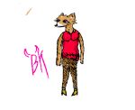 anthro breasts brown_body brown_fur canid canine clothing date dress female fishnet fishnet_legwear footwear fox fur high_heels legwear mammal red_clothing red_dress signature simple_background sketch solo white_background