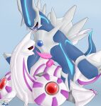 absurd_res anal anal_penetration anthro anthro_on_anthro blue_body blush bodily_fluids claws cum cum_inside dialga digital_drawing_(artwork) digital_media_(artwork) dracodrawer dragon duo erection feral generation_4_pokemon genital_fluids genitals hi_res horn legendary_pokemon male male/male male_penetrated male_penetrating male_penetrating_male nintendo open_mouth palkia penetration penile penile_penetration penis pokemon pokemon_(species) red_eyes reptile scalie sex shaded signature simple_background smile tail teeth text tongue white_body wings