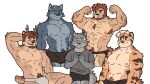 abs anon anthro biceps blue_eyes blush bottomwear boxer_briefs boxer_briefs_only brown_body brown_eyes brown_fur bulge canid canine canis clothed clothing deer domestic_dog felid flexing fur green_eyes grey_body grey_fur grin group hair hi_res jockstrap jockstrap_only lion male mammal meme multicolored_body multicolored_fur muscular muscular_anthro muscular_male nipples orange_body orange_fur pantherine pecs piper_perri_surrounded pose pubes shirt shirtless_male shorts simple_background sitting smallboinoah smile speedo speedo_only standing striped_body striped_fur stripes swimwear tiger topless topwear two_tone_body two_tone_fur underwear underwear_only white_background wings wolf