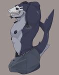 anthro armpit_hair blush body_hair bulge erection fish hi_res male marine mr_sharky shark solo
