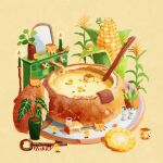  artist_name basket bath bathing bird bowl bread bread_bowl candle chick commentary_request corn corn_cob crouton cup faucet food food_focus issiki_toaki key ladle leaf mirror no_humans original plant plate potted_plant shampoo_bottle soup stool towel twitter_username 