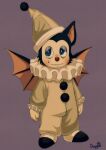 anthro bat biped cc-by-nc-sa clothed clothing clown creative_commons doggie358 hat headgear headwear hi_res male mammal membrane_(anatomy) membranous_wings solo wings
