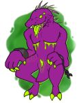 acrid alien andromorph animal_genitalia anthro bioluminescence bodily_fluids chain claws clitoris digital_media_(artwork) drooling enlarged_clitoris fur fuzzrock3 genital_slit genitals glowing intersex mastectomy_scar multi_eye open_mouth purple_body purple_fur purple_scales risk_of_rain_2 saliva scales scalie scar short_tail simple_background slit solo solo_focus spikes spines tail tongue tongue_out unknown_species visibly_trans