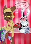 &lt;3 2017 8-bit-britt anthro black_body black_ears black_eyes black_fur black_nose black_tail brown_body brown_ears brown_fur brown_tail bunnicula bunnicula_(series) chester_(bunnicula) collar digital_media_(artwork) domestic_cat duo english_text fangs felid feline felis fur half-closed_eyes hands_together happy heart_box hi_res holding_object holidays lagomorph leporid long_ears looking_at_another male male/male mammal multicolored_body multicolored_fur narrowed_eyes rabbit red_collar red_eyes red_sclera romantic romantic_couple scut_tail sharp_teeth short_tail sitting smile speech_bubble tail teeth text two_tone_body two_tone_fur two_tone_tail valentine&#039;s_day vampire white_body white_fur white_nose white_tail yellow_sclera