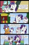  2017 annoyed balloon bobthedalek clothed clothing comic costume dialogue english_text equine female feral friendship_is_magic group hair horn mammal my_little_pony puppet purple_hair rarity_(mlp) sweetie_belle_(mlp) text unicorn 