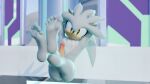 2024 3d_(artwork) anthro barefoot butt digital_media_(artwork) erection eulipotyphlan feet fur genitals grey_body hedgehog hi_res looking_at_viewer male mammal multicolored_body nude penis sega silver_the_hedgehog smile smiling_at_viewer soles solo sonic_the_hedgehog_(series) twintails3d two_tone_body white_body white_fur yellow_eyes