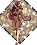 absurd_res anthro arts-la-huska female generation_4_pokemon hi_res lopunny nintendo pokemon pokemon_(species) solo