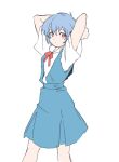  1girl ayanami_rei blue_hair hair_between_eyes highres neon_genesis_evangelion red_eyes red_ribbon ribbon school_uniform shirt short_hair simple_background solo takanas03 tokyo-3_middle_school_uniform white_background white_shirt 