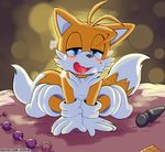  2017 absurd_res anal_beads anthro blush buttplug canine condom fox hi_res male mammal miles_prower senshion sex_toy solo sonic_(series) 