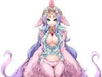  1girl animal_ears bird_ears bird_legs bird_tail bmp-to-png_conversion breasts center_opening crown dress eyeshadow feathered_wings feathers frfr green_dress green_eyes harpy large_breasts long_hair looking_at_viewer lucretia_(mon-musu_quest!) makeup midriff mon-musu_quest! monster_girl non-web_source pendant_choker pink_feathers pink_wings plunging_neckline purple_feathers purple_hair sidelocks single_hair_tube smile solo tail transparent_background very_long_hair winged_arms wings 