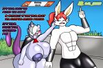al_gx angry anthro big_breasts big_butt big_tail bodily_fluids breast_squish breasts butt cinderace clothed clothing comic cum dialogue digital_drawing_(artwork) digital_media_(artwork) duo english_text female freckles freckles_on_face front_view generation_1_pokemon generation_8_pokemon genital_fluids genitals hair hair_over_eye half-closed_eyes hazby_o&#039;neil hi_res holowear_(pokemon) huge_breasts huge_butt huge_hips huge_thighs hyper hyper_breasts hyper_butt lagomorph larger_male legendary_pokemon leporid male male/female mammal megan_(al_gx) mewtwo muscular muscular_male narrowed_eyes nintendo nipple_piercing nipples nude one_eye_obstructed penetration piercing pokemon pokemon_(species) pokemon_unite punishment purple_body rabbit red_eyes red_hair sex short_stack size_difference small_breasts sportswear squish tail text thick_thighs white_hair wide_hips
