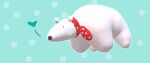 3d_(artwork) ambiguous_gender bear digital_media_(artwork) feral fur hi_res mammal microsoft_paint milkittychan paint_3d polar_bear red_scarf scarf solo ursine white_body white_fur