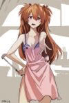  1girl blue_eyes blush breasts brown_hair evangelion:_3.0+1.0_thrice_upon_a_time hair_between_eyes hair_ornament highres interface_headset long_hair looking_at_viewer medium_breasts neon_genesis_evangelion rebuild_of_evangelion solo souryuu_asuka_langley two_side_up yagisawa_teru 