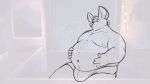 animated anthro belly big_belly hi_res huge_belly male mammal obese obese_anthro obese_male overweight overweight_anthro overweight_male rodent sketch solo thick_thighs unfinished unknown_artist weight_gain wide_hips