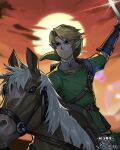 2023 absurd_res clothed clothing duo epona_(tloz) equid equine eyebrows green_clothing green_hat green_headwear hat headgear headwear hi_res horse humanoid humanoid_pointy_ears hylian link male mammal mane nintendo orlek the_legend_of_zelda