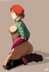  ass blush breasts nipples open_mouth red_hair sinner!_(sillygirl) the_witcher triss_merigold 