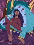 absurd_res brown_body brown_skin draconic dragon feet female feral forest hi_res human male mammal mythological_creature mythological_scalie mythology original_character plant scalie tree