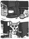  anthro canine chair coffee_machine cup disney fox kitchen luraiokun mammal nick_wilde window zootopia 