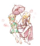  2boys arabian_clothes bare_shoulders barefoot blonde_hair blue_eyes boots braid bright_pupils cloud_strife commentary crossdressing crossed_legs crossover detached_sleeves dress elbow_rest fermium.ice final_fantasy final_fantasy_vii flower frilled_dress frills full_body hand_on_own_chin hands_on_lap holding holding_umbrella invisible_chair knee_boots leaning_forward leaning_to_the_side link long_hair looking_to_the_side male_focus mouth_veil multiple_boys official_alternate_costume parasol puffy_pants purple_dress short_hair sitting sketch spiked_hair super_smash_bros. symbol-only_commentary the_legend_of_zelda the_legend_of_zelda:_breath_of_the_wild twin_braids umbrella veil white_background white_footwear wrist_cuffs 
