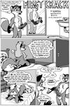  anthro balls black_and_white butt canine comic english_text erect_nipples erection eyes_closed female fox hair half-closed_eyes karno male male/female mammal monochrome nipples nude open_mouth penis precum speech_bubble text thought_bubble 