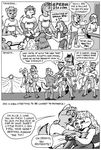  anthro balls big_penis black_and_white bottomless bovine canine clothed clothing comic dog donkey english_text equine erection eyes_closed female hair half-closed_eyes horse karno lagomorph male male/female mammal monochrome mouse open_mouth penetration penis pussy rabbit rodent speech_bubble teeth text vaginal vaginal_penetration 