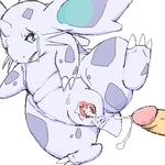  after_sex aliasing cum cum_inside disembodied_penis female humanoid_penis interspecies male nidoran nidoran&#9792; nintendo oekaki penis pok&#233;mon pok&#233;philia pokemon tears video_games yang738 