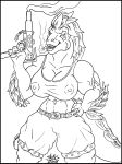  2018 amelia_fontaine big_breasts breasts cigar clothing dinosaur feathers female gun muscular muscular_female ranged_weapon reptile scalie scar skianous smoking tattoo theropod tight_clothing tyrannosaurus_rex weapon 