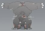 anthro big_breasts bindi breasts clitoris disney elephant elephantid eyeshadow female genitals green_eyes grey_body handstand hi_res jodero legs_in_air makeup mammal musk musk_cloud nangi_(zootopia) nipples nude nude_female overweight overweight_female pink_nipples proboscidean proboscis_(anatomy) solo spread_legs spreading tattoo trunk_(anatomy) vulva yoga zootopia