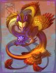  2011 claws digital_media_(artwork) dragon eastern_dragon feathered_dragon feathered_wings feathers shinerai solo wings 