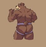anthro bear butt looking_at_viewer looking_back male mammal muscular muscular_anthro muscular_male nude reichik solo