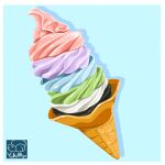  food food_focus ice_cream ice_cream_cone no_humans original soft_serve still_life yuki00yo 