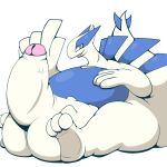 balls belly big_balls big_belly big_breasts big_penis bodily_fluids breasts cock_vore cum cum_vore digestion feet generation_2_pokemon genital_fluids genitals hi_res huge_balls huge_belly huge_breasts huge_penis hyper hyper_balls hyper_belly hyper_breasts hyper_genitalia legendary_pokemon luelue lugia male nintendo penile penis pokemon pokemon_(species) vore wings