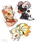  ambiguous_gender arcanine canine dog fox houndoom jemjam mammal ninetales nintendo pok&eacute;mon red_eyes video_games 