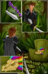  2024 armor blue_eyes bone cape chair clothed clothing comic detailed_background digital_media_(artwork) feathers forest furniture grass hair hi_res holding_object holding_weapon human jungle knight linear_sequence male mammal mask melee_weapon multicolored_body multicolored_feathers onomatopoeia outside plant rainbow_body rainbow_feathers rock sequence shoulder_guards skull skull_head skull_mask solo sound_effects species_transformation spirit_dancer standing stone_throne sword tall_grass text throne topwear transformation transformation_sequence tree warrior weapon 