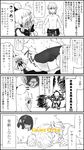 3girls 4koma anger_vein angry ass back belt bike_shorts bird chest chicken comic commentary_request covering_face dimples_of_venus electrocution embarrassed flying_sweatdrops game_over gerudo hands_on_own_face highres kneeling link looking_at_another mipha monochrome multiple_girls ohshioyou paya_(zelda) pout pulled_by_self shirtless shorts shorts_pull skeleton spot_color standing the_legend_of_zelda the_legend_of_zelda:_breath_of_the_wild thunder toned toned_male translated underwear undressing urbosa zora 