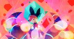  2017 abstract abstract_background ambiguous_gender anthro bright canine clothed clothing colorful digital_media_(artwork) fox fully_clothed fur geometric_background geometric_shapes light_ray looking_at_viewer mammal open_mouth shane_frost smile solo standing story story_in_description teeth tongue 