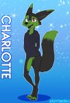  absurd_res anthro averyfondoreo black_body black_fur blue_eyes bottomless bottomless_anthro bottomless_female canid canine charlotte_(averyfondoreo) clothed clothing digital_media_(artwork) english_text female fennec_fox fox fox_ears fox_tail fur genitals green_body green_fur heterochromia hi_res hoodie hoodie_only mammal open_mouth paws pussy red_eyes shirt simple_background smile solo tail teeth text topwear topwear_only true_fox 