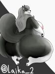  anthro big_butt butt canid canine canis domestic_dog female hi_res husky laika_2 mammal nicole_(laika_2) nordic_sled_dog solo spitz thick_thighs 