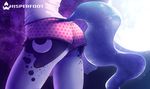  2017 animal_humanoid blue_tail butt butt_shot clothed clothing cutie_mark friendship_is_magic full_moon hi_res humanoid moon my_little_pony night outside princess_luna_(mlp) solo whisperfoot 