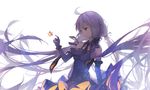  blue_dress dress elbow_gloves gloves kieed long_hair md5_mismatch purple_hair quad_tails revision solo star stellated_octahedron very_long_hair vocaloid xingchen yellow_eyes 