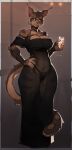  absurd_res anthro beverage big_breasts black_dressing bodily_fluids breasts brown_body brown_fur champagne_glass clothing container cup dress drinking_glass facial_scar felid female front_view fur glass glass_container glass_cup hand_on_hip hi_res khajiit mammal microsoft muart242 pupils scar scars_all_over slit_pupils solo standing sweat sweatdrop tail the_elder_scrolls thong translucent translucent_clothing underwear whiskers wide_hips 