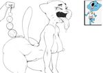  2017 ahegao anal anal_beads anthro ber00_(artist) breasts cartoon_network cat cum digital_media_(artwork) disembodied_hand drooling duo feline female from_behind_(disambiguation) half-closed_eyes humanoid long_tongue looking_pleasured mammal mature_female navel nicole_watterson nipples nude raised_tail saliva sex_toy simple_background the_amazing_world_of_gumball tongue white_background 