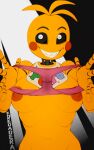  absurd_res animatronic anthro areola avian bib big_breasts bird black_background black_sclera breasts brown_areola brown_nipples chicken clothing enredadera female five_nights_at_freddy&#039;s five_nights_at_freddy&#039;s_2 front_view galliform gallus_(genus) head_feathers head_tuft heart_eyes heart_symbol hi_res huge_filesize machine navel nipples panties phasianid pink_clothing pink_panties pink_underwear presenting_panties robot rosy_cheeks scottgames sharp_teeth simple_background smile solo teeth toy_chica_(fnaf) tuft underwear wet wet_clothing wet_panties wet_underwear white_background white_eyes wide_hips 