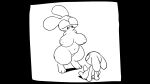 animated anthro backsack balls big_breasts breast_play breast_suck breasts duo female genitals grinding imminent_sex imminent_vaginal lagomorph larger_female leporid male male/female maloroid mammal monochrome nipples penis rabbit rubbing_pussy size_difference smaller_male sucking tapering_penis vaginal