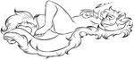  anthro canine dragon fennec feral fox girly greyscale hair hooves male mammal maplecookies monochrome nude sleeping smile wings 