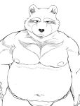  2024 anthro asian_clothing bear belly ber big_belly clothing east_asian_clothing fundoshi hi_res hysk japanese_clothing kemono male mammal moobs navel nipples overweight overweight_male simple_background solo underwear white_background 