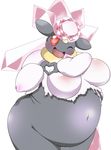  :d anthro big_breasts blush breasts butt censored chinchira_(pixiv13404505) clothed clothing diamond_(gem) diancie digital_media_(artwork) female gem grey_body humanoid kemono legendary_pok&eacute;mon looking_at_viewer mineral_fauna nintendo one_eye_closed open_mouth pok&eacute;mon portrait pussy red_eyes simple_background solo three-quarter_portrait tongue torn_clothing video_games white_background 