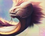  curved_horn digital_media_(artwork) dragon feral horn open_mouth shinerai solo teeth 